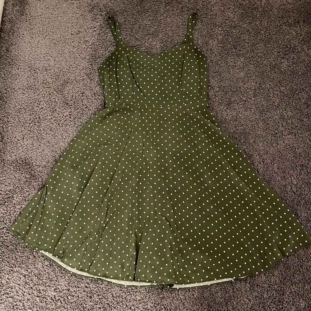 Old Navy Fit and Flare A-Line Cami Sundress in Olive Green